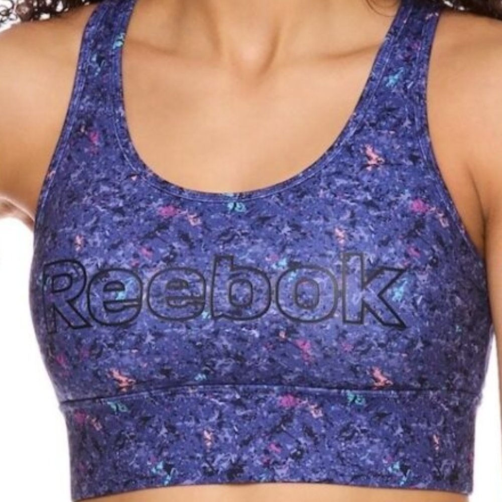 Reebok Printed DEEP COBALT Racerback SportsBra
